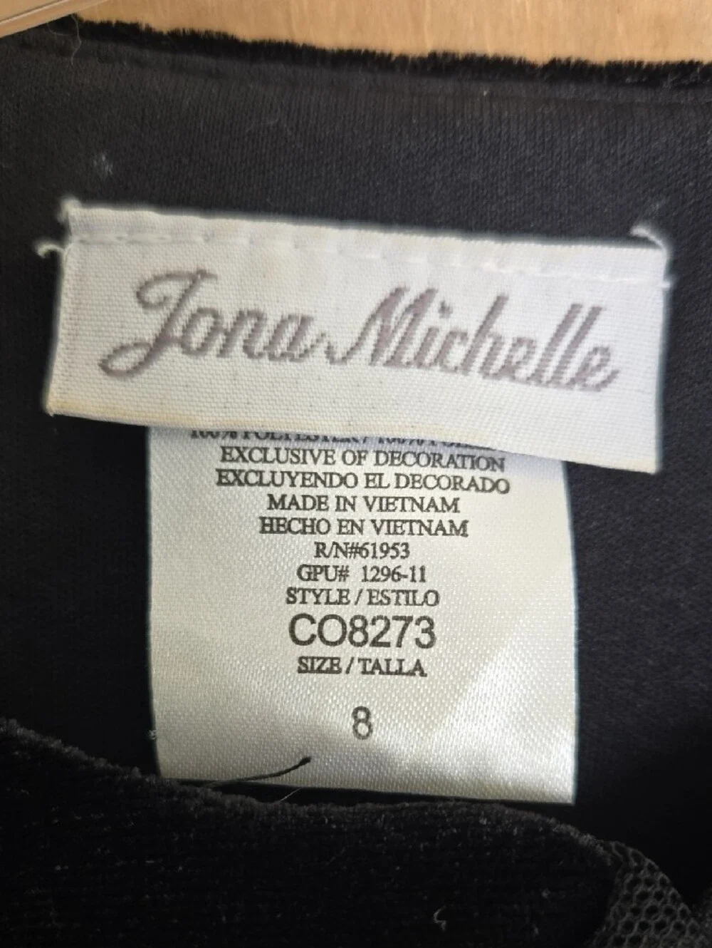 Jona Michelle Black Velvet Bolero Shrug